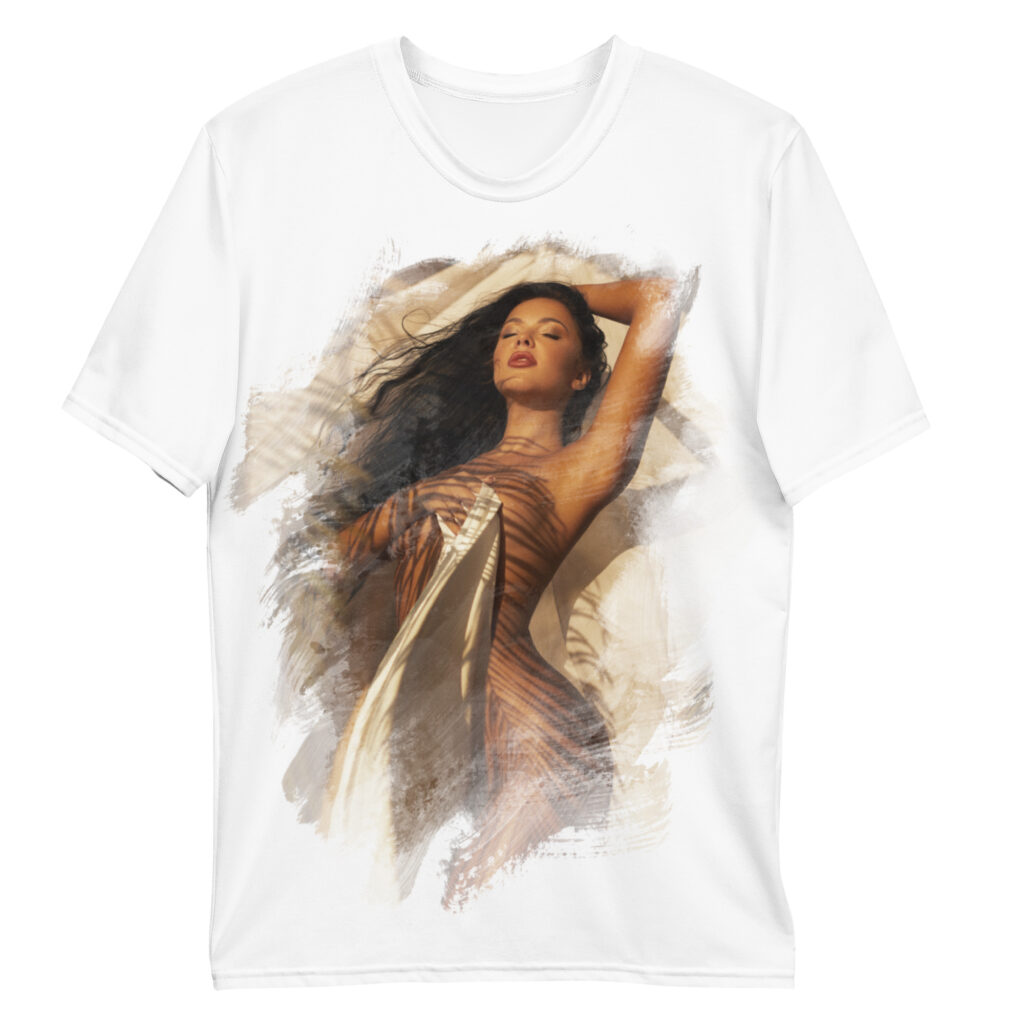 Marcus Boéll man T-Shirt white Model Olga mensshop